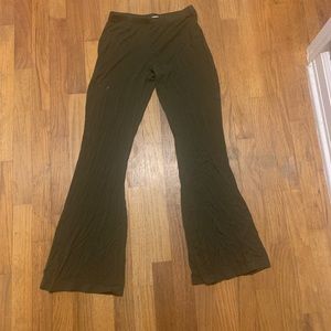 Soft cotton flare out pants.